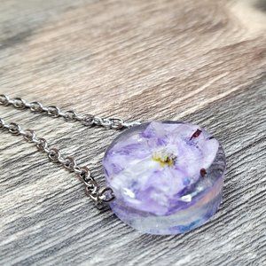 Dried Dainty Lavender Wildflower Choker, Botanical